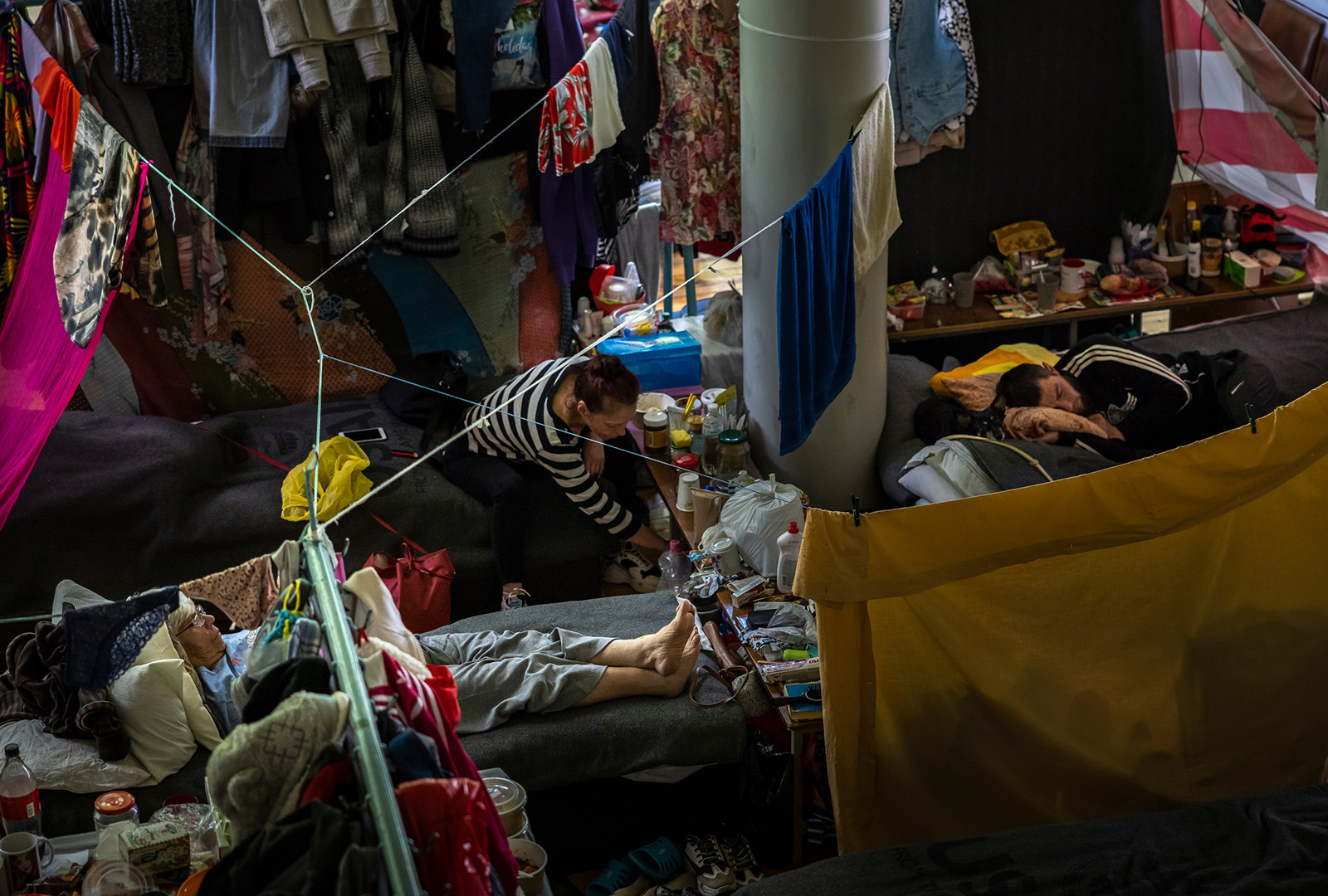 A collective center, or a temporary shelter, for displaced Ukrainians at the Polytechnic University in Lviv, supported by CORE in May 2022.