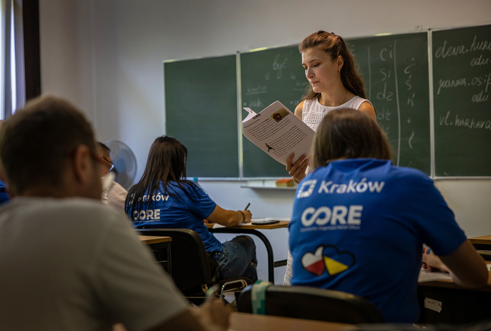 To ease integration of Ukrainians fleeing to Poland, CORE coordinated Polish language classes for Ukrainian refugees living in Krakow, halfway through the first year of war.