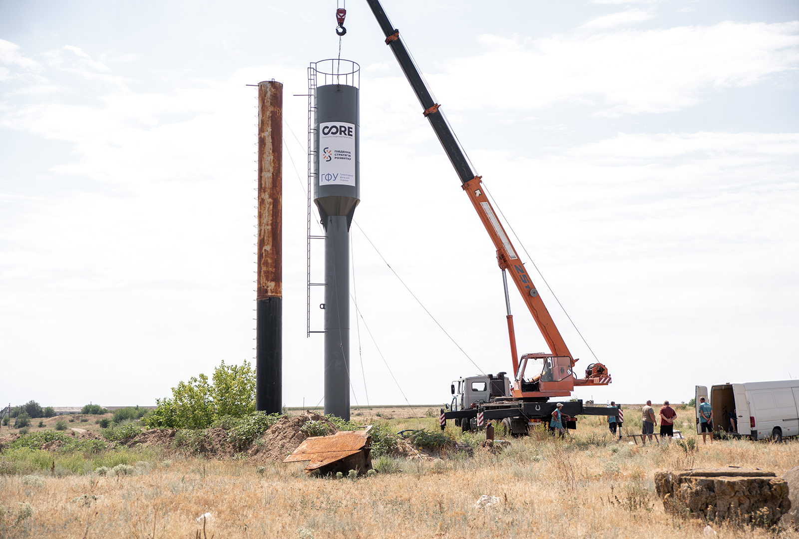 In August 2024, CORE replaced a water tower that had been severely damaged by Russian air strikes in a village in Mykolaiv Oblast, providing water to about 1,200 residents.